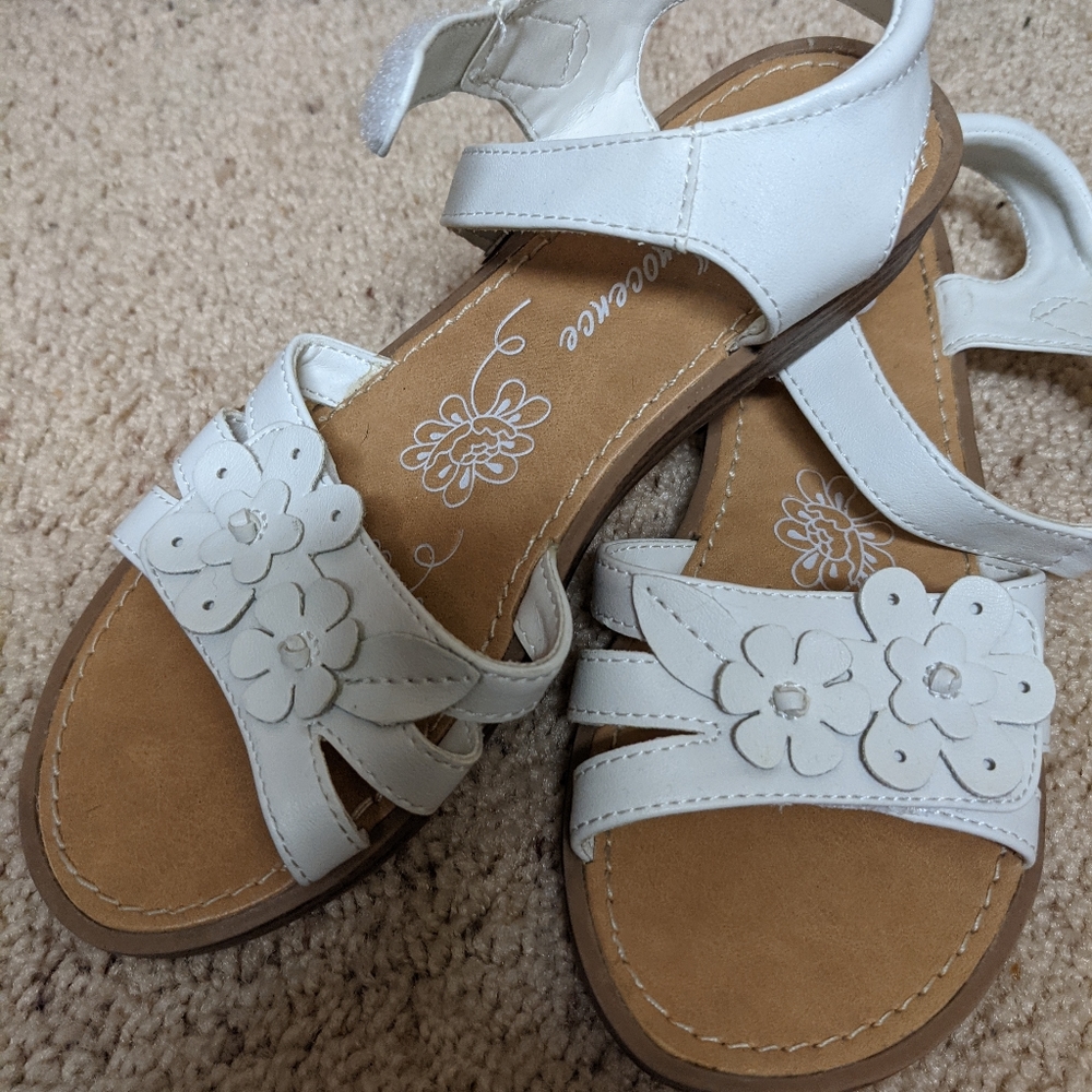 Girls white sandals